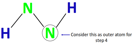 consider outer atom in n2h2