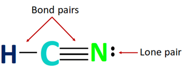 lone pair and bond pair in hcn lewis structure