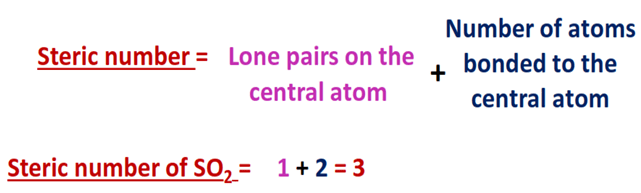 SO2 steric number for hybridization