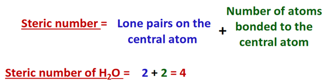 steric number for h2o hybridization