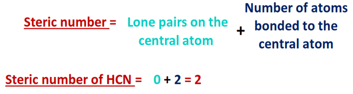 steric number for hcn hybridization