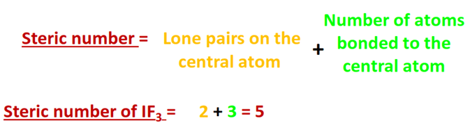 steric number for if3 hybridization