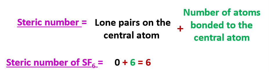 steric number of sf6