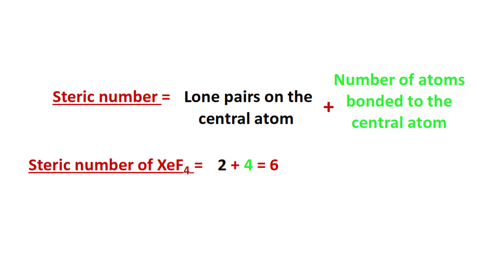 steric number of xef4