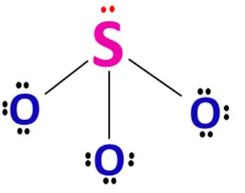 complete the octet of central atom in so32-