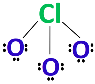 complete the octet of outer atom in clo3-