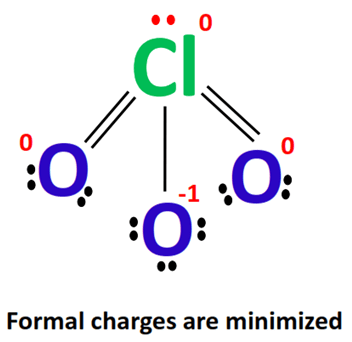 formal charge in clo3- lewis structure