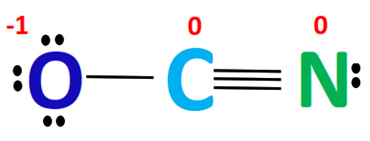 formal charge in ocn- lewis structure