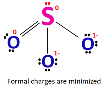 formal charge in so32- lewis structure