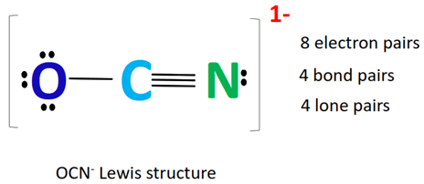 lone pair and bond pair in ocn- lewis structure