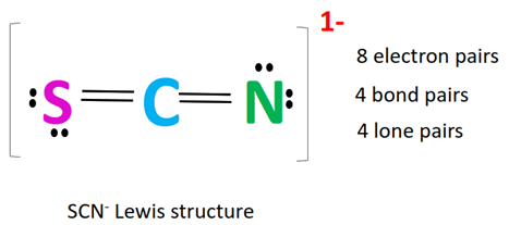 lone pair and bond pair in scn- lewis structure