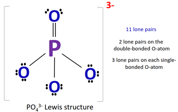 lone pair in po43- lewis structure