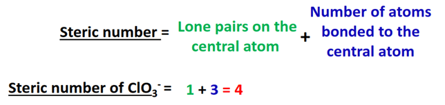 steric number for clo3- hybridization