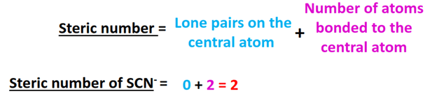 steric number for scn- hybridization