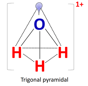 what is the molecular geometry of h3o+