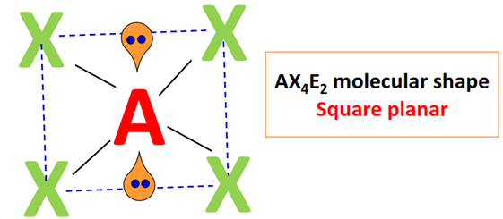 AX4E2 molecular geometry or shape