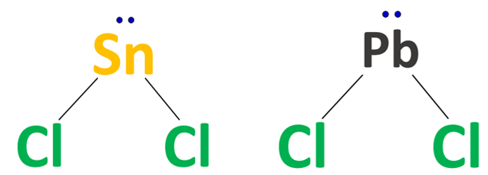 SnCl2 and PbCl2 are examples of AX2E-type molecules