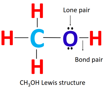 bond pair and lone pairs in ch3oh lewis structure