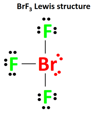 BrF3 Lewis structure, molecular geometry, bond angle, hybridization