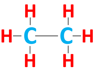 c2h6 skeletal structure