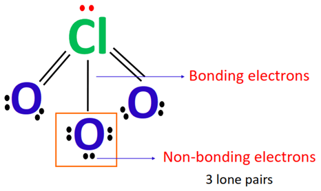 calculating formal charge on single bonded oxygen in clo3-
