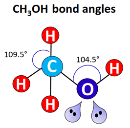 ch3oh bond angle