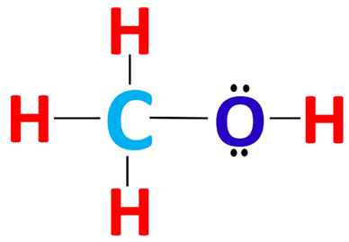 complete the octet of atoms in ch3oh