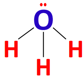 complete the octet of central atom in h3o+