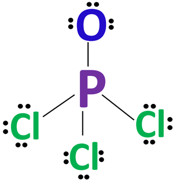 complete the octet of outer atom chlorine in pocl3