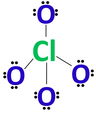 complete the octet of outer atom in clo4-