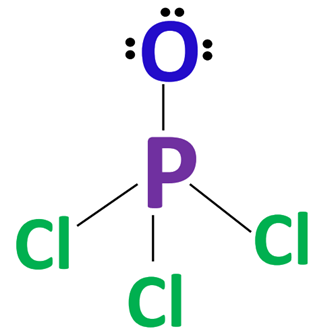 complete the octet of outer atom oxygen in pocl3