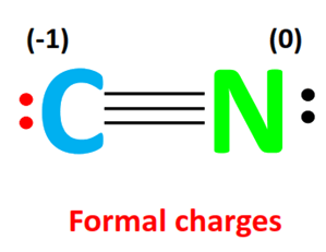 formal charge in cn- lewis structure