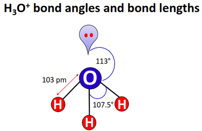 h3o+ bond angle