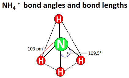 nh4+ bond angle