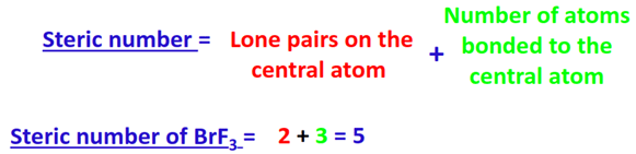 steric number for brf3 hybridization
