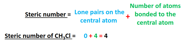 steric number for ch3cl hybridization