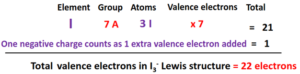 I3- lewis structure, molecular geometry, bond angle, hybridization