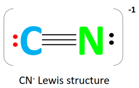 what is the lewis structure of cyanide (cn-) ion