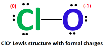 ClO- lewis structure with formal charge