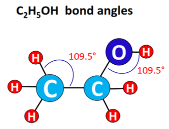 Ethanol (C2H5OH) bond angle