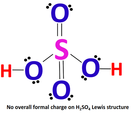 H2SO4 formal charge