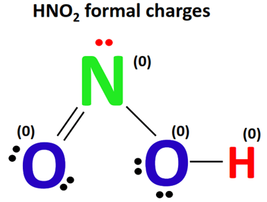 HNO2 formal charge