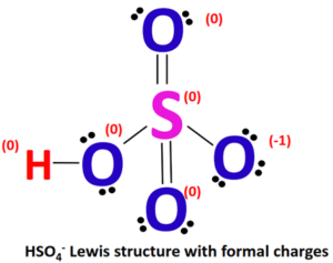 HSO4- Formal charge, How to calculate it with images?