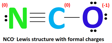 NCO- lewis structure with formal charge