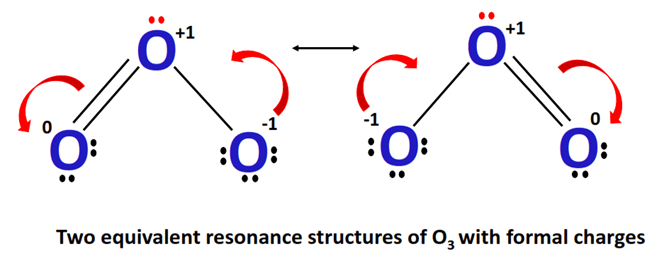 O3 resonance structure with formal charge