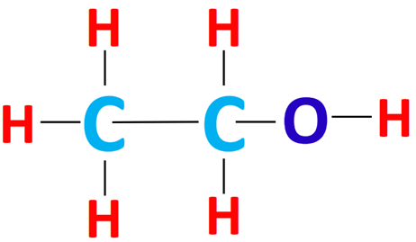 c2h5oh skeletal structure