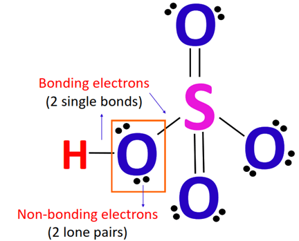 calculating formal charge on O-H group atom in HSO4-