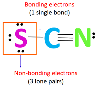 calculating formal charge on sulfur in 2nd resonance form of SCN-