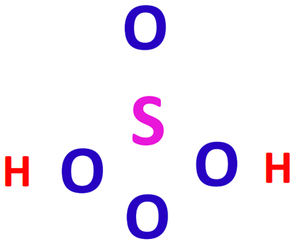 central atom in H2SO4