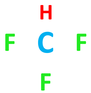 central atom in chf3